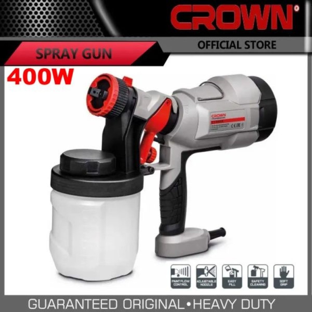 CROWN ELECTRIC AIR SPRAY GUN AND PAINTER 400 WATT 900ML