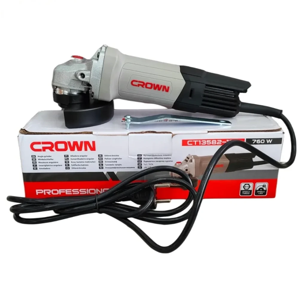 CROWN CT13582 ANGLE GRINDER 760 WATT 100MM (4") BACK SWITCH
