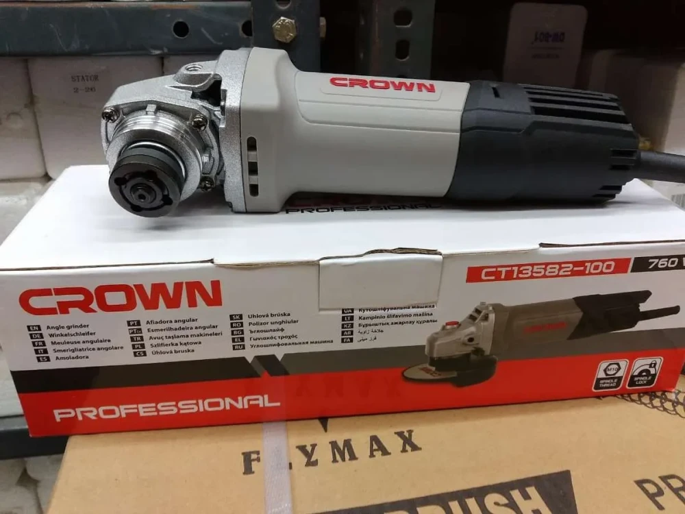 CROWN CT13582 ANGLE GRINDER 760 WATT 100MM (4") BACK SWITCH