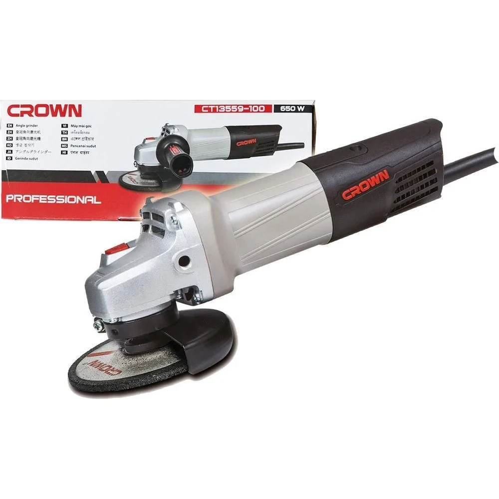 CROWN ANGLE GRINDER 100MM (4") 650 WATT