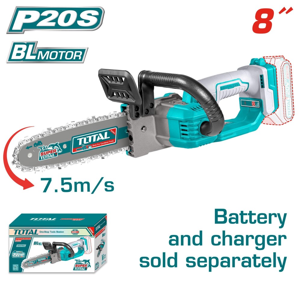 TOTAL TGSLI2085 LITHIUM-ION CHAIN SAW 20V