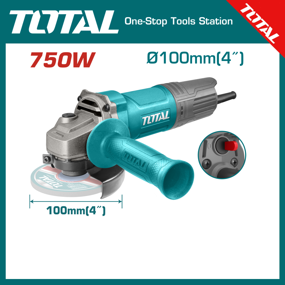 TOTAL TG10710056 ANGLE GRINDER 750 WATT 100MM (4")