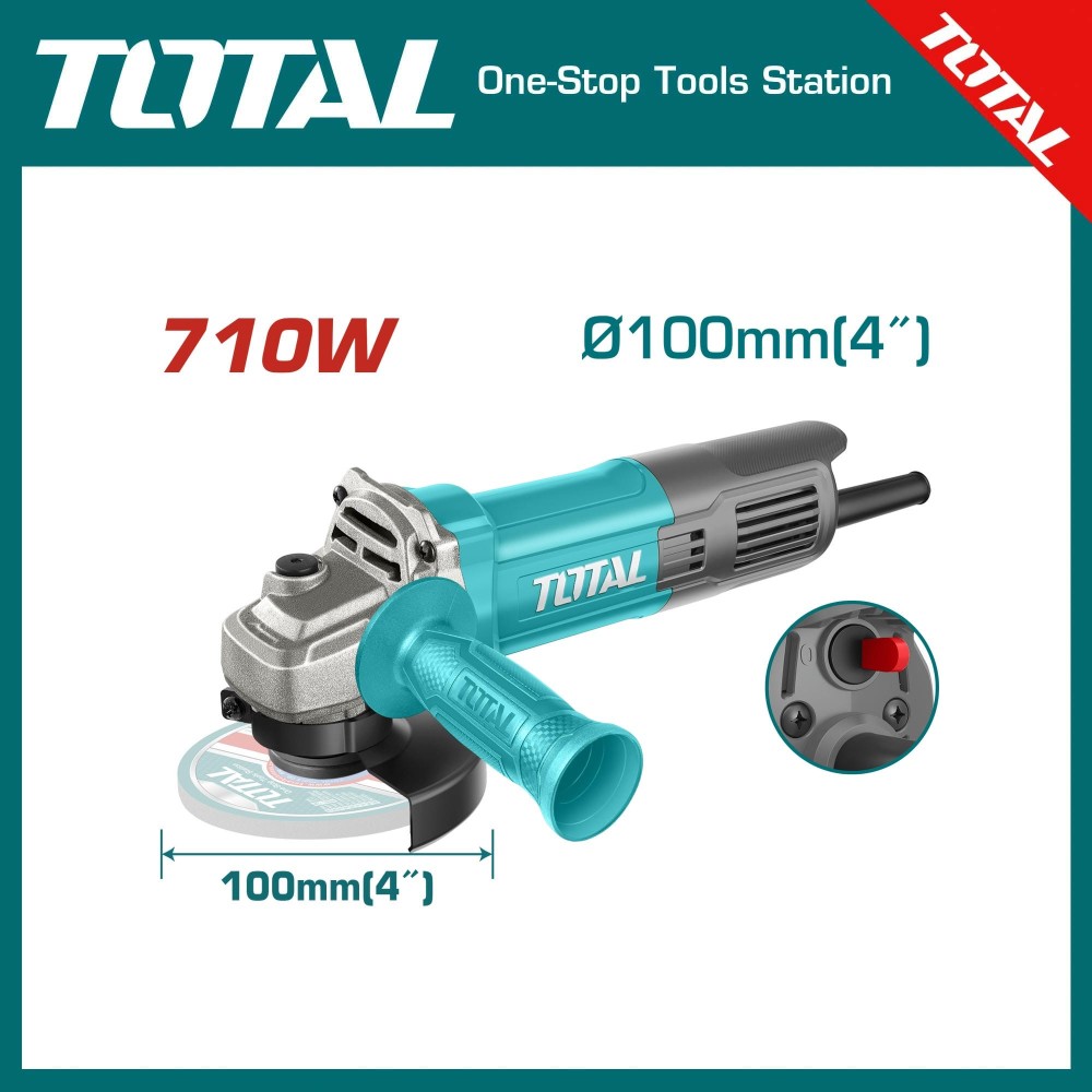 TOTAL TG10710076 ANGLE GRINDER 710 WATT 100MM (4")