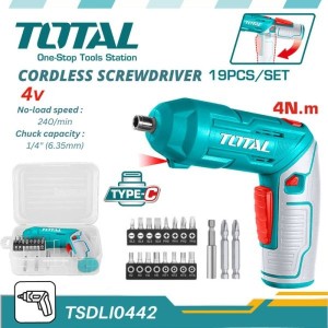 TOTAL TSDLI0442 LITHIUM-ION CORDLESS SCREWDRIVER 20V