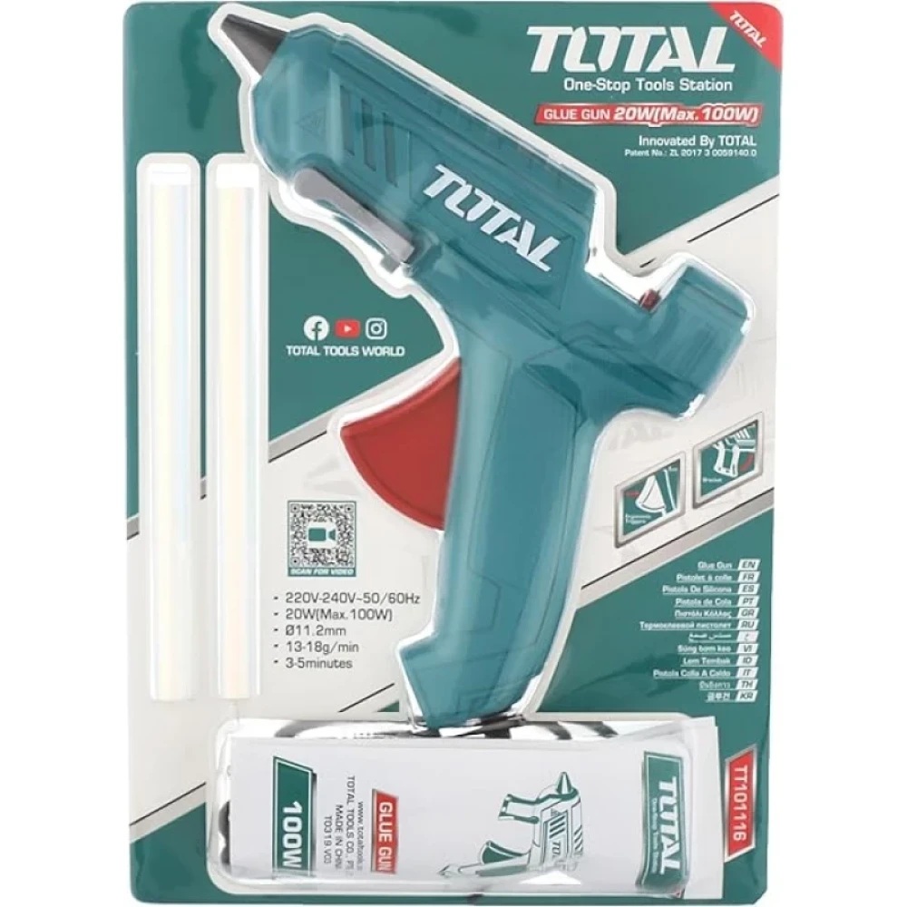 TOTAL TT101116 GLUE GUN 20 WATT (Max. 100W)