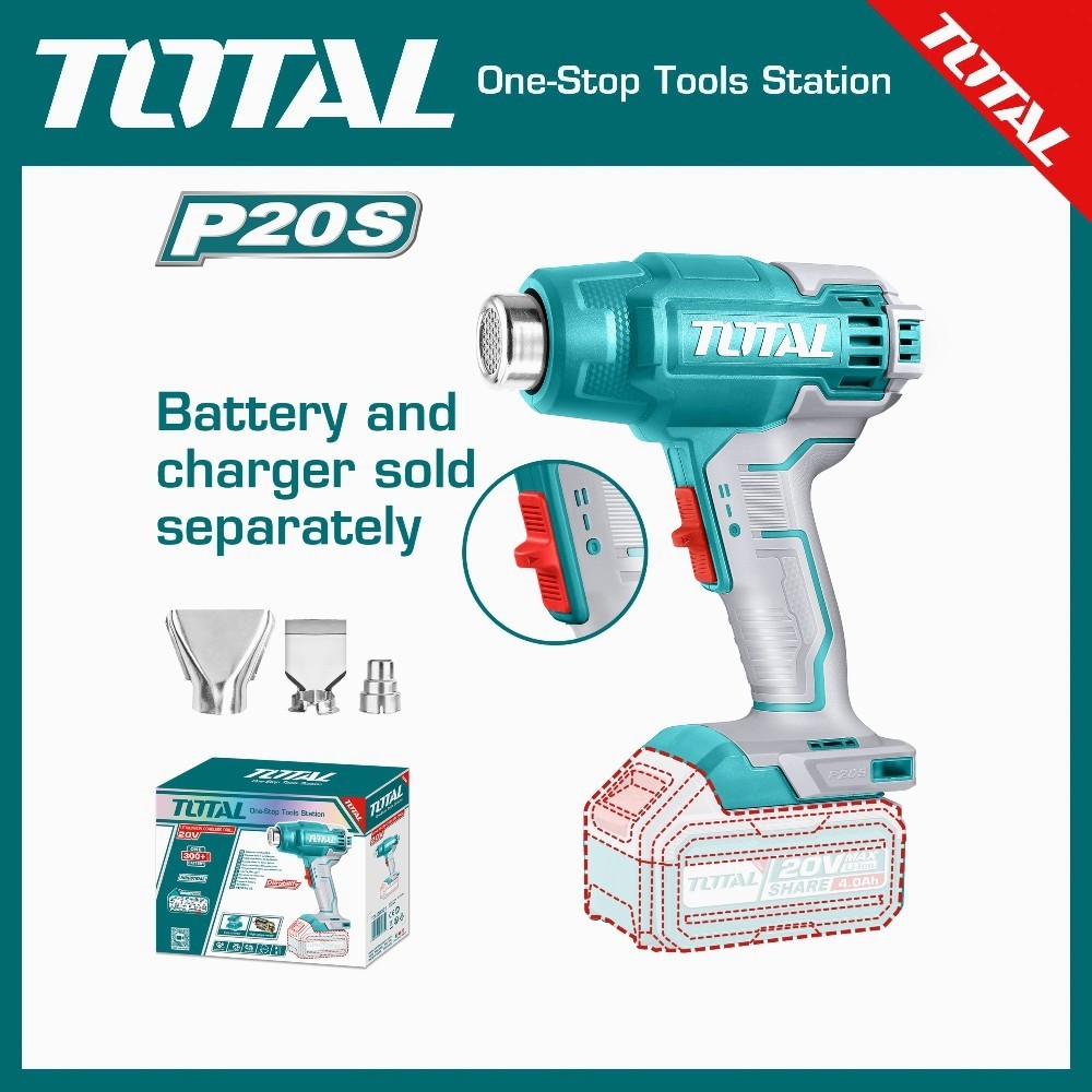 TOTAL TBLI2002 LITHIUM-ION HEAT GUN 20V INDUSTRIAL