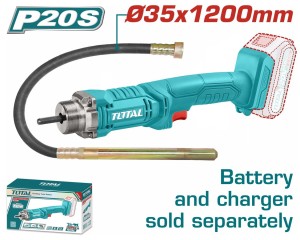 TOTAL TCVLI202301 CORDLESS CONCRETE VIBRATOR 20V (WITHOUT BATTERY)