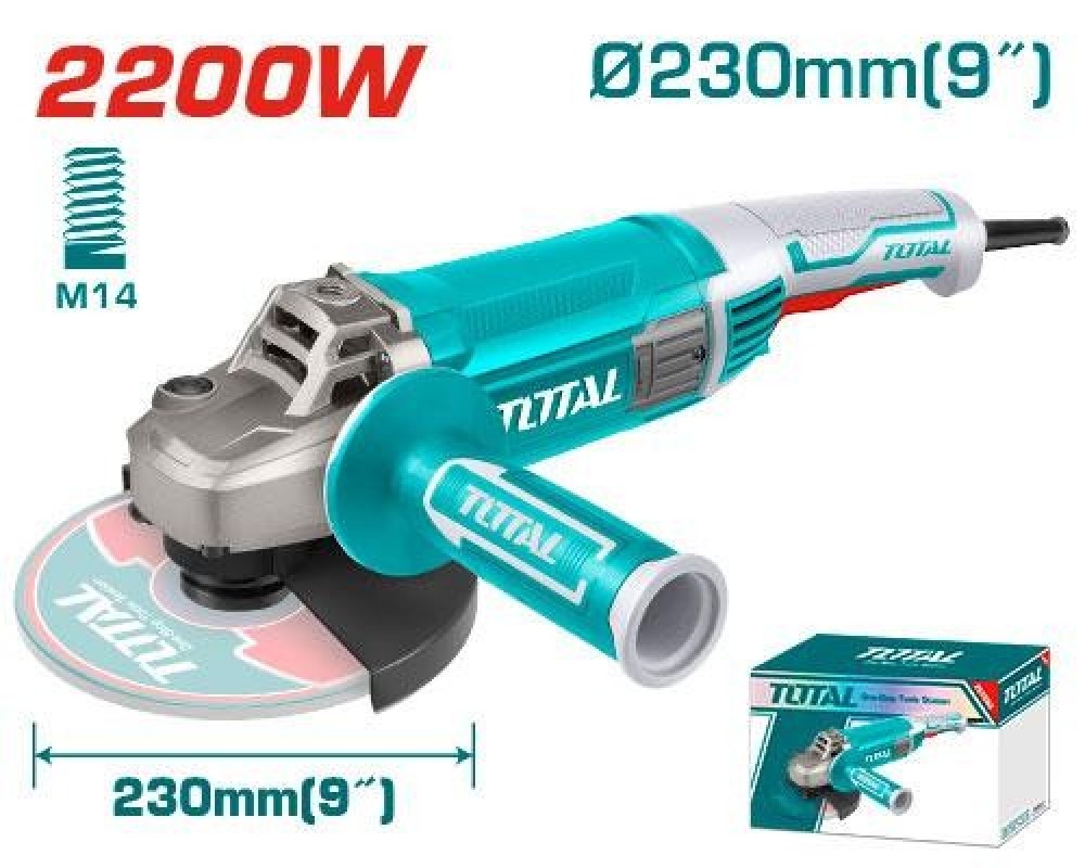 TOTAL ANGLE GRINDER 230MM (9") 2200 WATT INDUSTRIAL